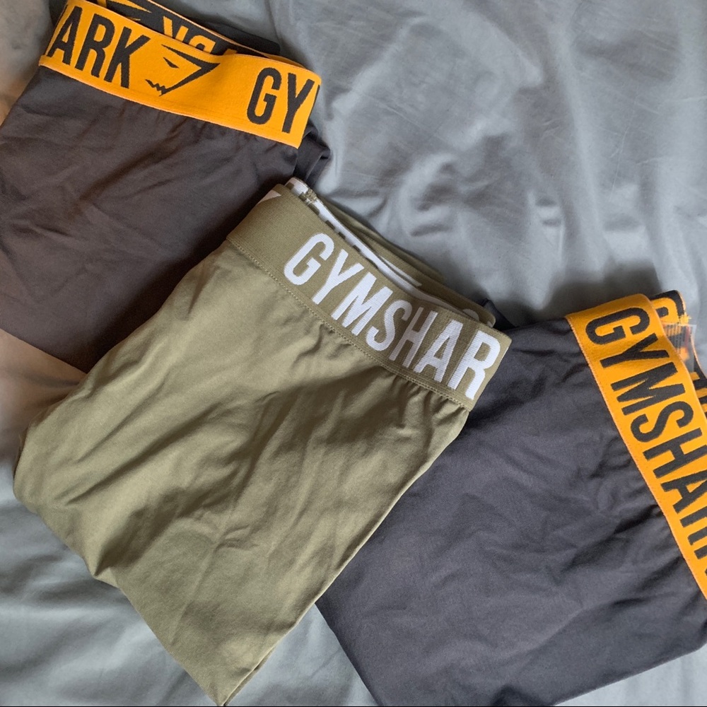 3 pairs of DAMAGED gymshark fit leggings